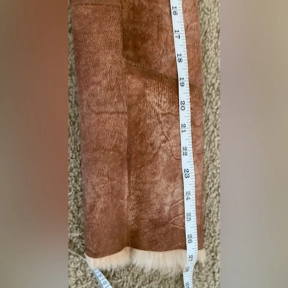 Vintage Montanelli Milano Genuine Leather Fur Coat Women's Coat L - Picture 7 of 7